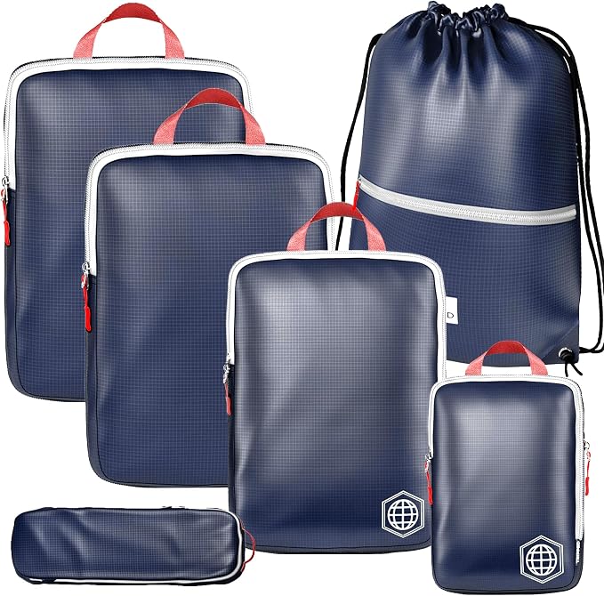 TRIPPED Travel Gear Extra Large Compression Packing Cubes 6-Piece Set by TRIPPEDTravelGear