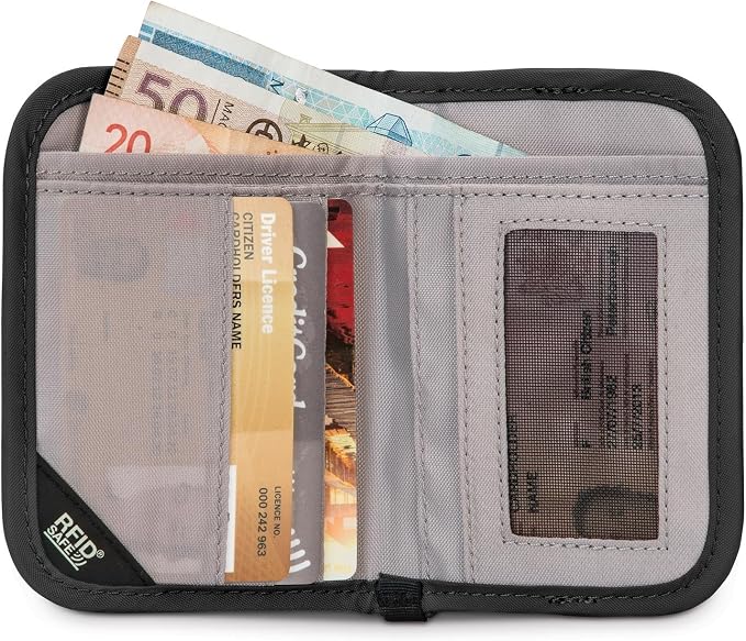 Pacsafe Rfidsafe V50 Anti-theft Blocking Compact Travel Wallet, Black - Image 4