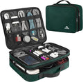 MATEIN Tech Organizer Travel Case, Large Water Resistant Cable Organizer | For Electronic Accessories, Sturdy Carrying Tech Bag, with Handle for Cord, Power Bank, Tablet (Up to 12.9inch), Peacock Blue by MATEIN