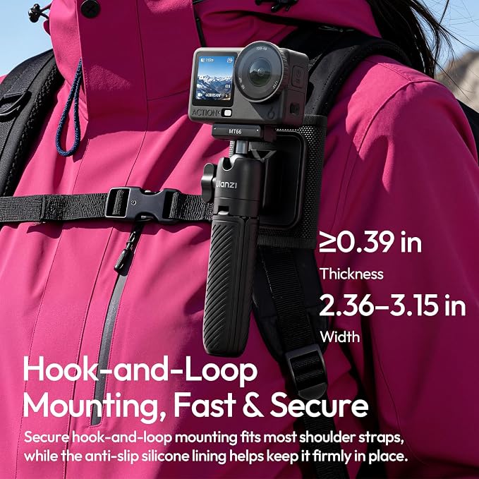 ULANZI MT66 3-in-1 Quick Release Tripod for DJI Action 6/Nano/Xtra Atto | 3-in-1 Tripod Selfie Stick & Backpack Mount | Instant Magnetic Quick Release | 360° Ball Head | Portable 3.8oz Pocket Size - Image 5