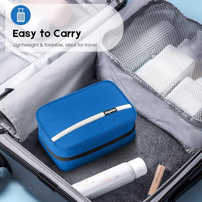 Travel Toiletry Bag for Women, Dopp Kit for Men, Waterproof Makeup Bag Shaving Bag with Hanging Hook, Portable Toiletry Organizer for Traveling and Camping - Image 5