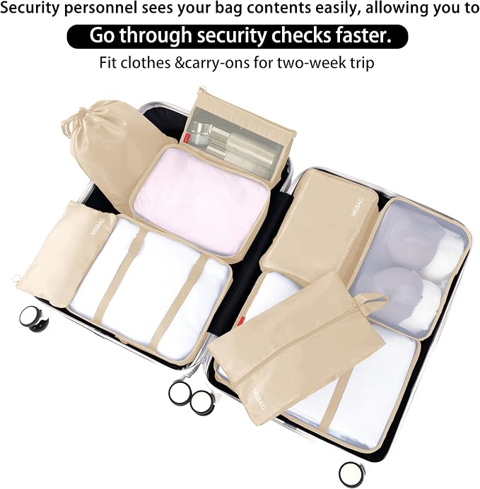 9 set Packing Cubes for Travel,Effortless Organization Cube for Quick Packing& Unpacking, Travel Must Have Suitcase Organizer Essentials for any Journey,Cruise,Camping,hiking,Vacation,Business trip - Image 3