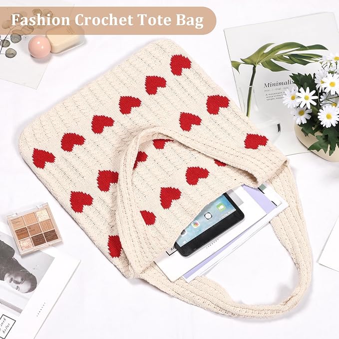 Sightor Crochet Tote Bag, Mesh Beach Bag Knit Summer Hobo Bag for Women | Beach Tote bag Vacation Outfits Aesthetic Boho Bag - Image 6