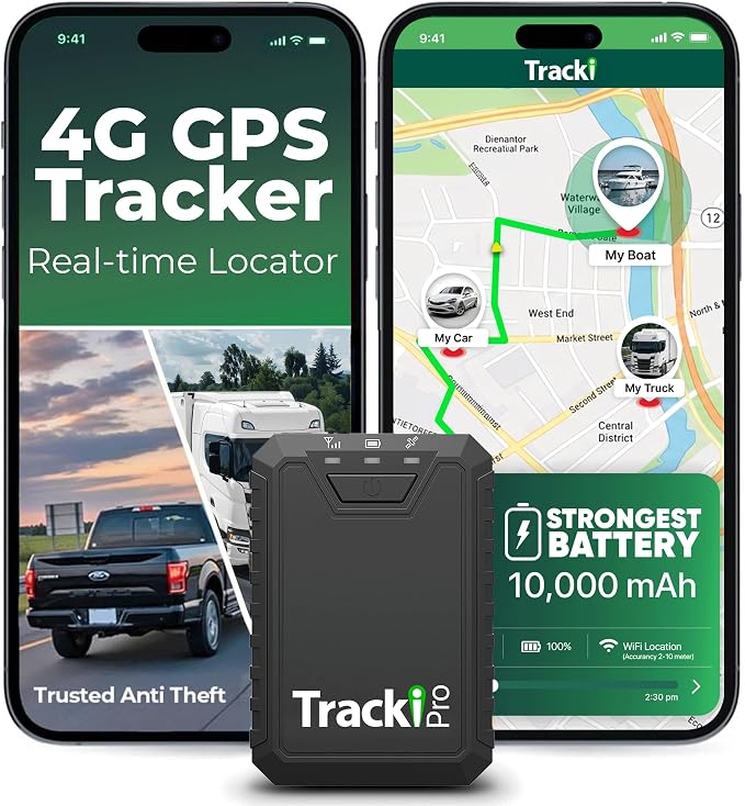 Tracki Pro GPS Tracker for Vehicles, Subscription Required, Cancel Anytime – Track Cars & Assets for Months – Hidden GPS Tracker for Car by Tracki