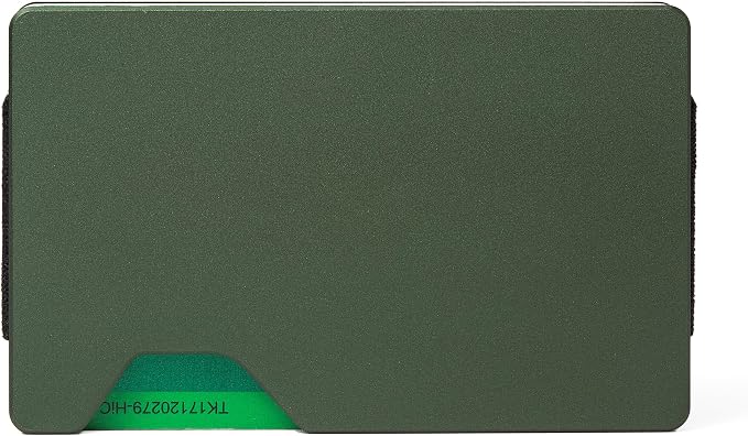 Minimalist Wallet for Men, Slim Metal RFID Blocking Wallet Credit Card Holder Money Clip & Cash Strap, Scratch-Resistant Holds 15 Cards,Ideal Gift for Men | Matte Green - Image 2