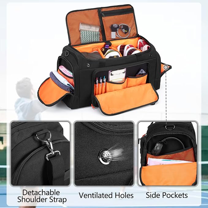 DSLEAF Tactical Sneaker Duffle Bag, Sneaker Travel Bag for 4 Pairs of Shoes | Multiple Pockets, Detachable Shoulder Strap and TSA Carry-on Approved Size - Image 2