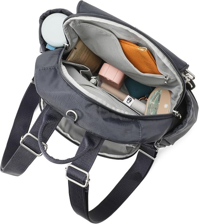 Securtex® Journey Anti-Theft Backpack - Lightweight 10.6"x10.2" RFID Travel Bag w/Locking Zippers, Compact Daypack - Image 5