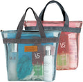 Mesh Shower Caddy Bag Portable Hanging Toiletry and Bath Organizer with Zipper for Travel, Gym, Camping, College Dorms, Beach by TOPASION