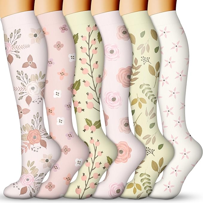 QUXIANG Compression Socks for Women & Men 15-20 mmHg, Best for Medical, Nursing, Running, Athletic, Varicose Veins, Travel by QUXIANG