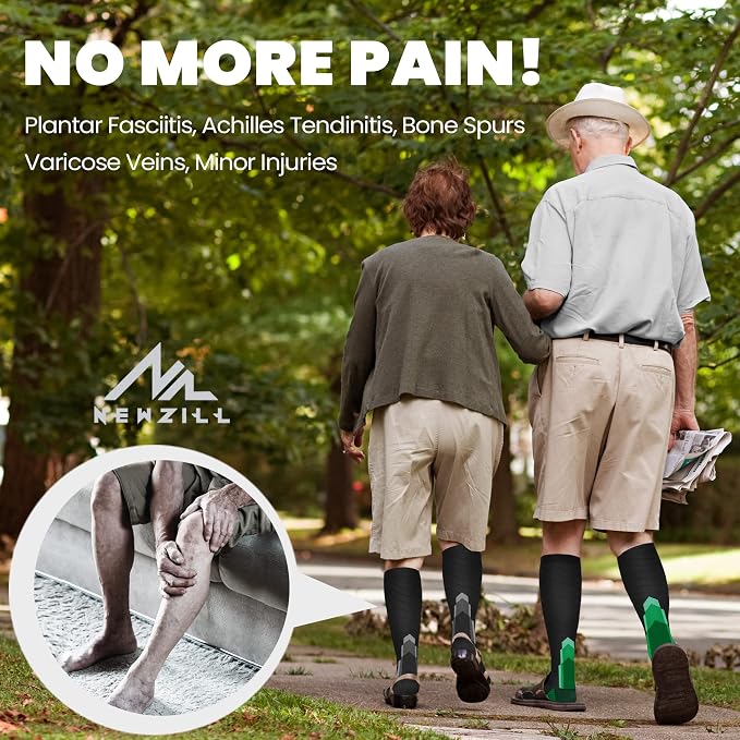 NEWZILL Medical Compression Socks for Women & Men Circulation 20-30 mmHg, Best Support for Running Athletic Cycling Nursing Travel Work and Fitness - Image 4