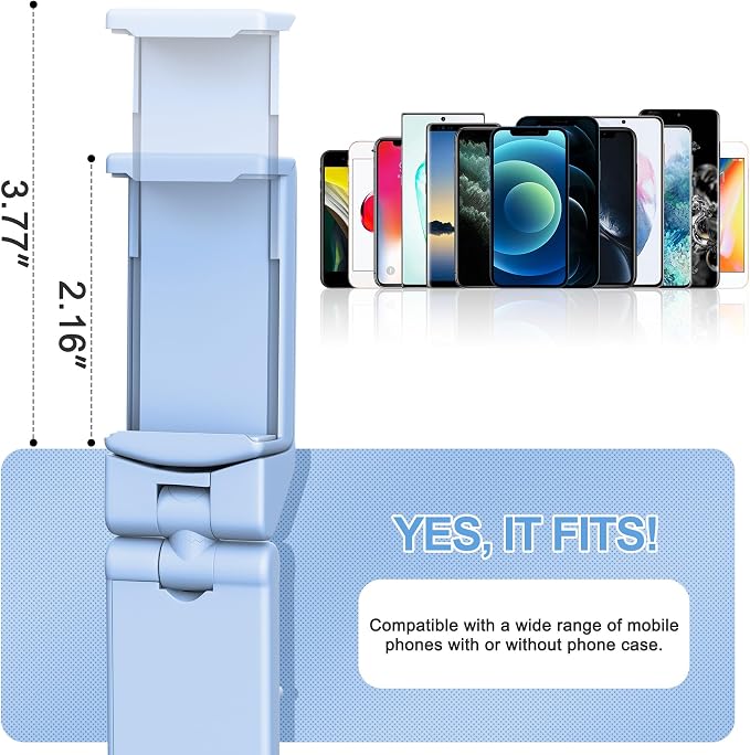 Perilogics Airplane Phone Holder Mount Universal in Flight Hands Free Viewing with Multi-Directional Dual 360 Degree Rotation (Blue) - Image 6