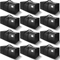 VELVETSURE 12 Pack Heavy Duty Extra Large Moving Bags W/Backpack Straps - Strong Handles & Zippers, Storage Totes For Space Saving, Fold Flat, Alternative to Moving Box and Storage Bin, Black by VELVETSURE