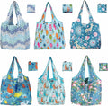 6 Pack Reusable Grocery Bags Heavy Duty with Handles, Reusable Shopping Bags for Women, Foldable, Washable for Store, Travel by Unknown