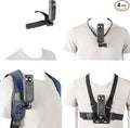 Pellking Accessories Mount Kit for Insta360 X5 X4 X3 X2 X Go 3s Ultra | 4in1 Chest Mount Strap Harness/ Head Mount/ Neck Holder/ Backpack Strap Mount for Insta 360 Ace Pro 2 Camera by PellKing