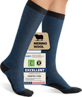 Merino Wool Compression Socks for Women Men 15-20 mmHg for flying | Soft & Breathable for Travel, Running by Unknown