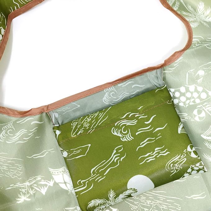 allydrew Large Foldable Tote Nylon Reusable Grocery Bags - Image 2