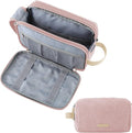 BAGSMART Toiletry Bag for Women, Cosmetic Makeup Bag Organizer, Travel Bag for Toiletries, Dopp Kit Water-resistant Shaving Bag for Accessories, Pink-Medium by BAGSMART