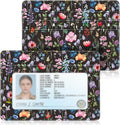 FINTIE Slim Minimalist Front Pocket Wallet RFID Blocking Credit Card Holder | Card Cases with ID Window for Men Women, black floral by Fintie