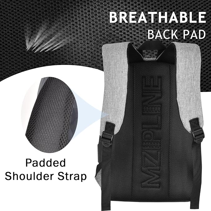 Backpack Bag- Classics Casual Travel Daypack Travel bags for for Men & Women Work (Black/Grey) - Image 5