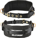 Tongue Buckle Body Belt With Waist Pad and 2 Side D-Rings Personal Protective Equipment Safety Harness | Waist Fitting Size 33'' to 47'' for Work Positioning, Restraint by WELKFORDER