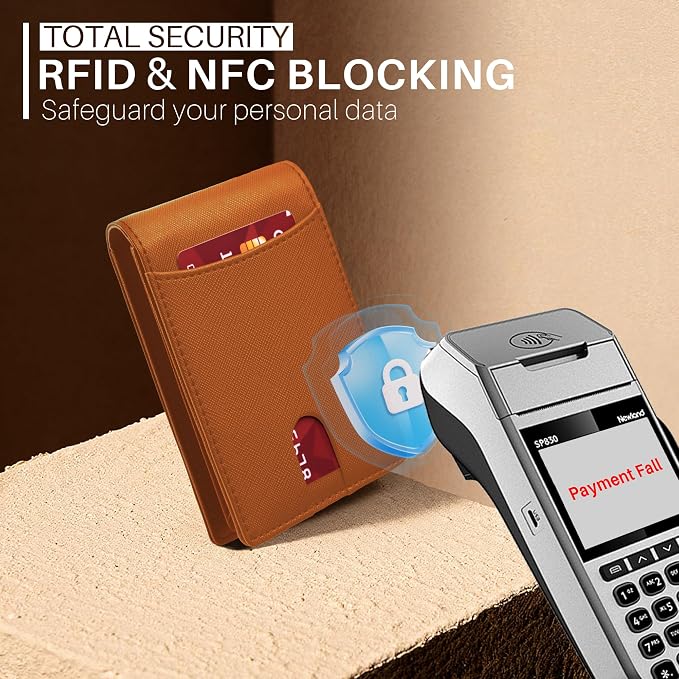 Tipmile Wallet for Men Slim RFID Blocking Credit Card Holder, Minimalist Men Wallets 12 Cards with 2 ID Windows & Cash Slot, Bifold Front Pocket Wallet Gifts for Men - Image 3