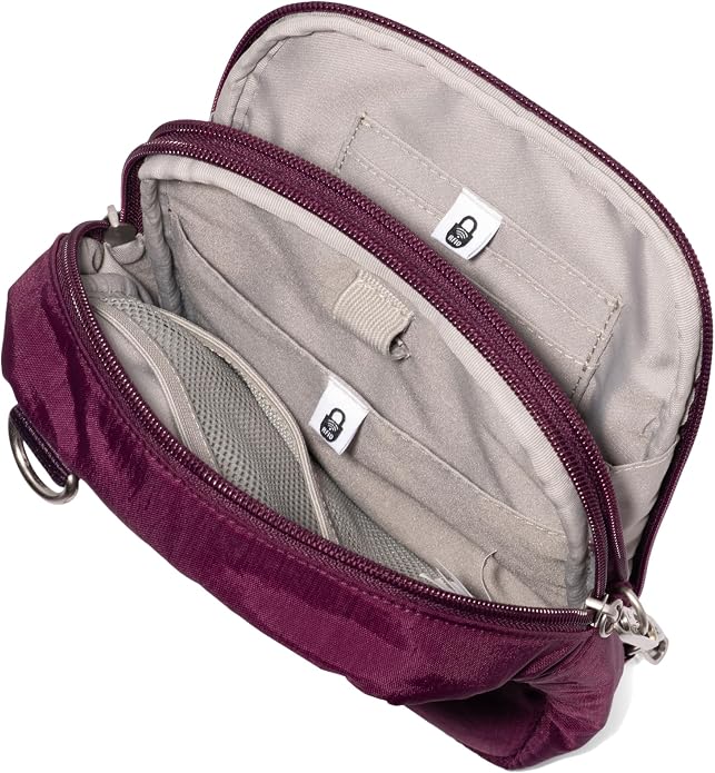 Baggallini Securtex® Anti-theft Mini Everything Crossbody Bag, 6.3"x8.25" Rfid, Locking Zippers & Cut-resistant Strap - Image 10