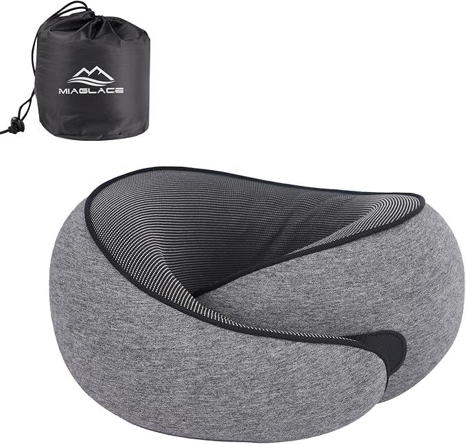 MAX Travel Pillow - High-tech Smart Memory Foam, Breathable Cover Fabric, 360° Ergonomic Support, Easy to Carry in Travel Bag, Ideal Choice for Airplane and Car Travel by Unknown