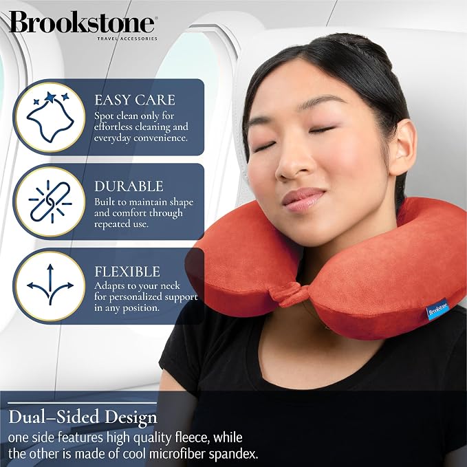 Brookstone Travel Neck Pillow Lightweight U-Shaped Memory Foam Pillow | Brookstone Travel Neck Pillow Lightweight U-Shaped Memory Foam Pillow - Image 3