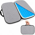 3 in 1 Foldable Gel Seat Cushion Featured with Memory Foam Breathable Seat Cushion for Pressure Relief (Size: 18.5“ x 15" x 2"，Gray Mesh) by Sojoy