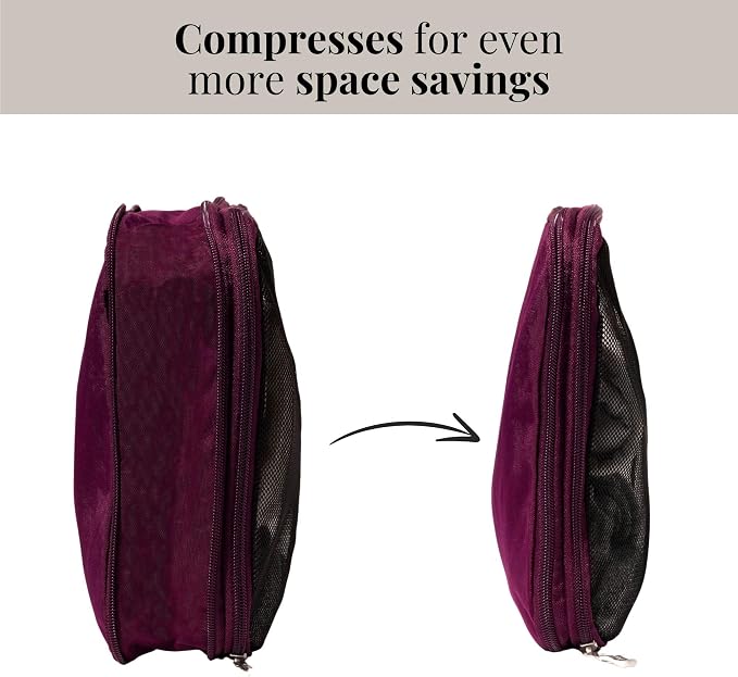 Baggallini Compression Cube 3-piece set - Lightweight Compression Packing Cubes for Travel - Image 2