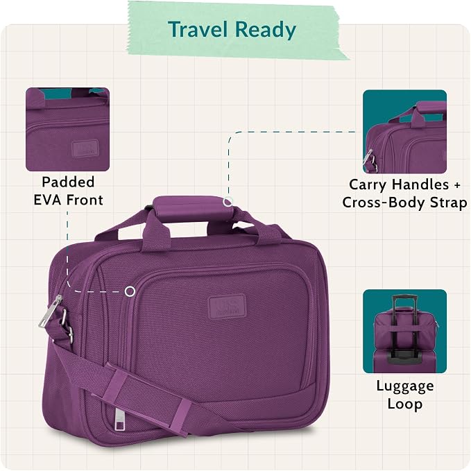 U.S. Traveler Rio 14" Travel Tote Bag, Lightweight 1200D Carry-On Bag for Women & Men - Image 5