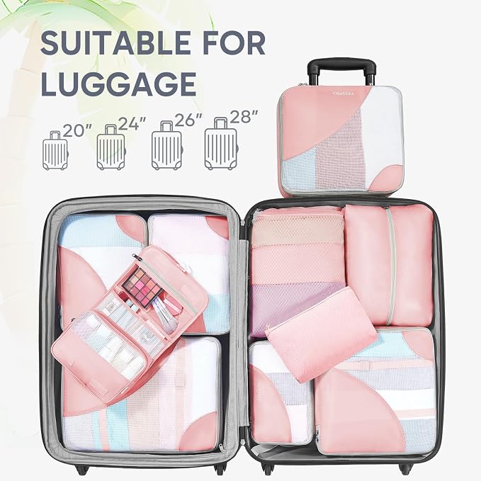 OlarHike 10 Set Packing Cubes for Travel, Gifts for Women Mom,Anti-Tearing Suitcase Organizer with Over 1000 pcs Mesh Holes,Vacation Essentials & Accessories for Cruise Ship - Image 7