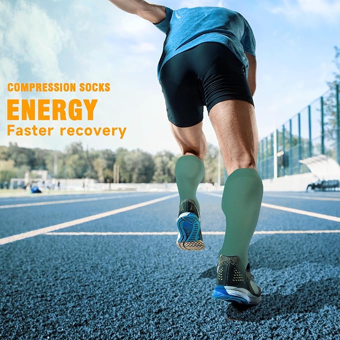 cerpite Compression Socks for Women & Men 6 Pairs Knee High Compression Socks 20-30 mmhg Best for Running,Nurse,Travel - Image 7