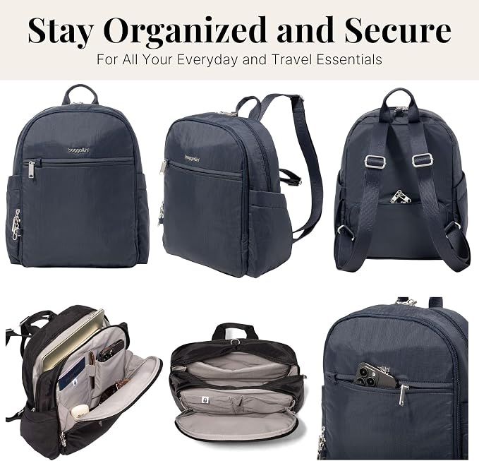 Securtex Anti-Theft Getaway Backpack - 9.4"x13"x5" Travel Safe Bag w/Locking Zippers, Slash-Resistant, RFID - Image 4