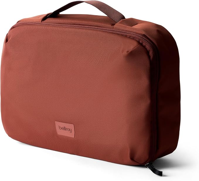 Bellroy Hanging Toiletry Kit Plus 8L, Travel Toiletry Bag - Clay | 8L travel hanging toiletry bag for your toiletries and essentials by Unknown