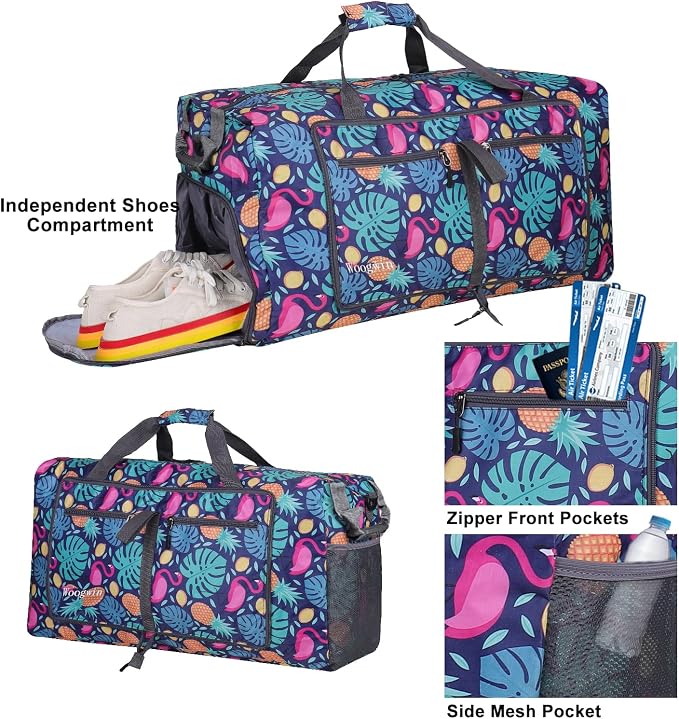 Woogwin Travel Duffel Bag Large Foldable Waterproof Overnight Bag for Beach Swim Bags Pool Sports Gym - Image 6