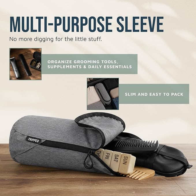 TRIPPED Travel Gear 3-Piece Travel Toiletry Bag Set | Includes Hanging Toiletry Bag, 311 TSA Liquid Bag, and Accessory Organizer Pouch with Lightweight Ripstop Construction - Image 5