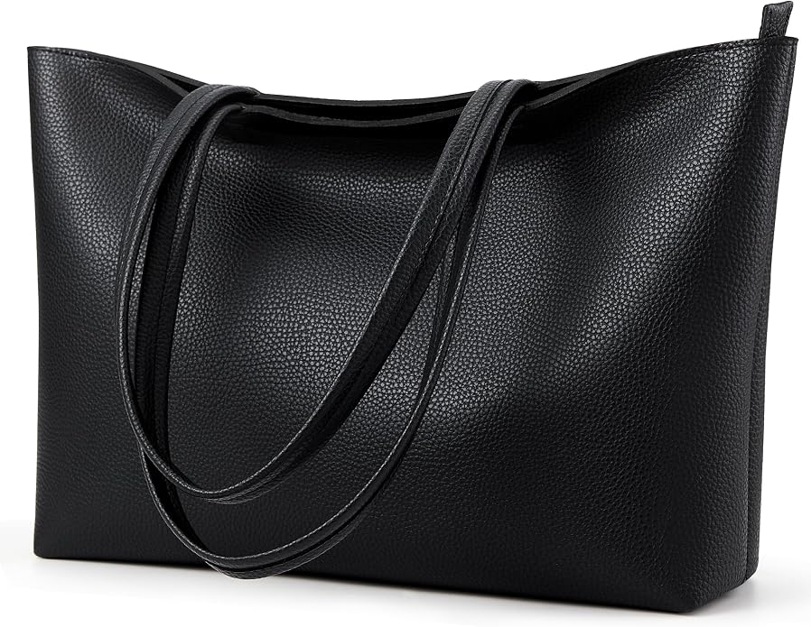 KALIDI Tote Bag Zipper Shoulder Bag Vegan Leather Purses Satchel for Women | Large Casual Handbag for Work Commuting Dating College Everyday by KALIDIFANCYFOREST