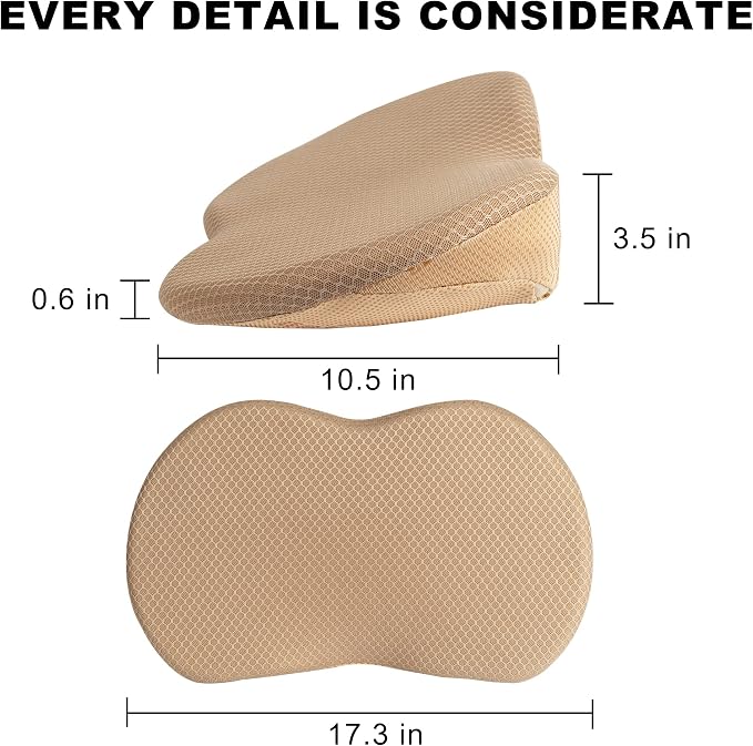 Livtribe Car Seat Cushion, Comfortable Wedge Seat Cushion for Driving | Memory Foam Seat Pad, Breathable Mesh Cover, Non-Slip Bottom, Pressure Relief, Improved Forward View, Road Trip Essentials - Image 7