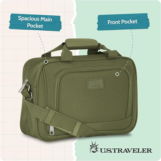 U.S. Traveler Rio 14" Travel Tote Bag, Lightweight 1200D Carry-On Bag for Women & Men - Image 7