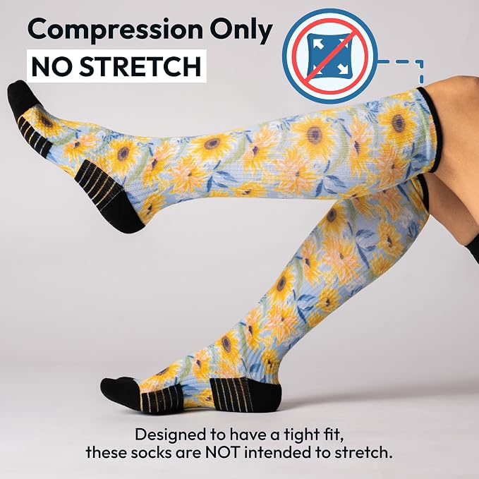 Viasox Compression Socks for Women and Men, Knee High Socks 12-15 mmhg Circulation Support for Flight, Travel, Daily - Image 4