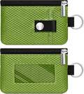 Minimalist RFID Blocking Small Wallet with ID Window,WaterResistant Zip Id Case Wallet with Lanyard Keychain for Cards,Cash,Travel,Women,Men (Olive Green) by CCUMI