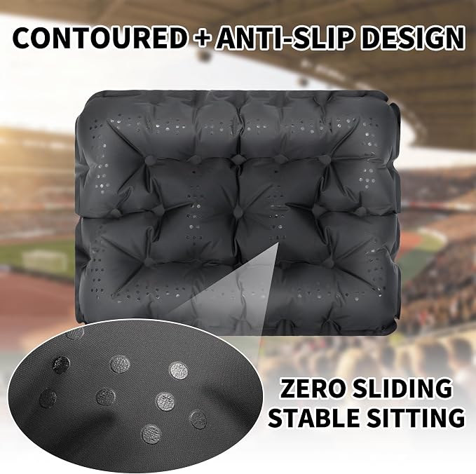 Inflatable Seat Cushion Lightweight Airplane Seat Cushion | Stadium Seat Travel Cushion for Climbing Hiking Office Airplane - Image 2