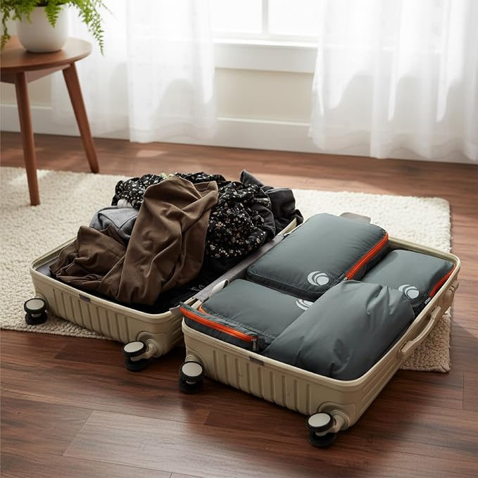 Cipway Compression Packing Cubes Set (Grey 6pcs) | Ultralight Travel Cube Organizers for Carry-On Luggage, Suitcase & Backpack Travel Essentials - Image 8