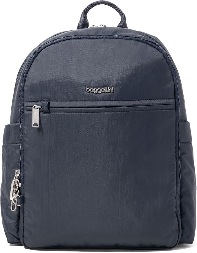 Securtex Anti-Theft Getaway Backpack - 9.4"x13"x5" Travel Safe Bag w/Locking Zippers, Slash-Resistant, RFID by baggallini