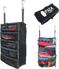 Hanging Suitcase Organizer - Our Large Hanging Luggage Organizer Fits Any Suitcase - Our Packing Cubes For Travel Uses Mesh Windows to Make it Easy to Find your Clothes (Black, L) by PackGear