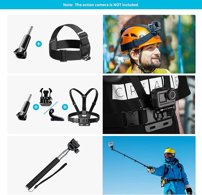 AKASO 60 in 1 Action Camera Accessories Kit | Compatible with AKASO EK7000/EK7000 Pro/Brave 4/Brave 7 LE/Brave 7/Brave 8/V50X/GoPro Hero 13 12 11 10/DJI Omso Action - Image 4