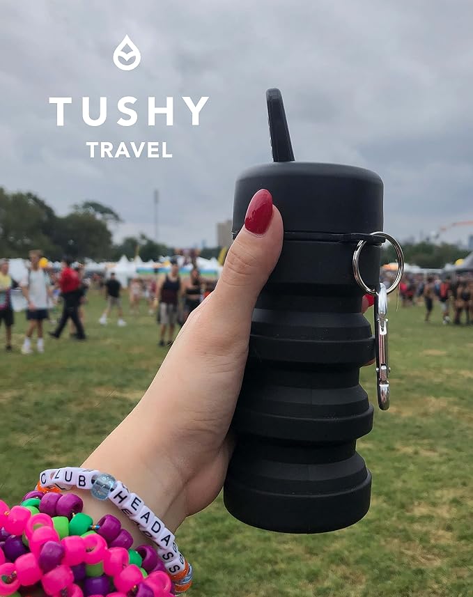 TUSHY Travel Bidet, Collapsible and Expandable Peri Bottle, Got2Go Onyx | Discreet Portability, Refreshing Clean at Home, Camping and Outdoors, Hemorrhoid Relief, Postpartum Care - Image 7
