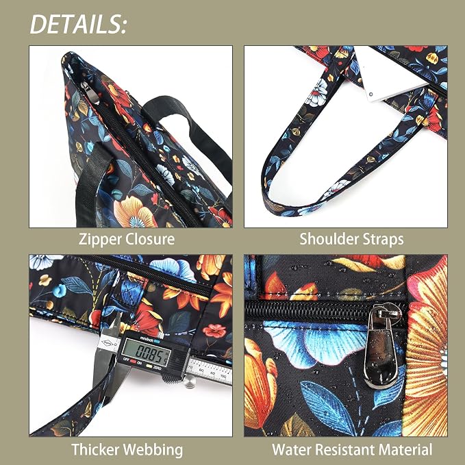 CLOUDMUSIC Shoulder Tote Bag For Nurses Teachers Work Gym Travel Beach Women With Large Capacity Waterproof - Image 4