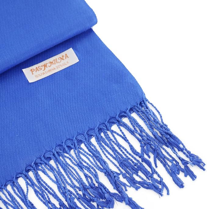 Soft Silky Pashmina Shawl Wraps Solid Colors Scarf for Wedding Evening Dresses - Image 3